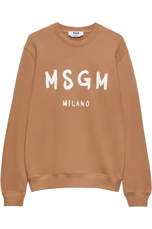 Msgm Logo-print cotton sweatshirt