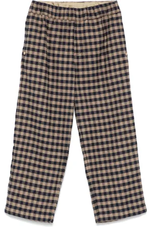 VERSACE Check-pattern trousers