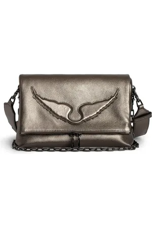 Zadig & Voltaire Rocky metallic clutch bag