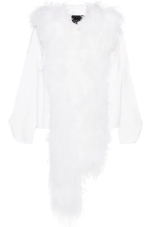 LOULOU Feather-detail denim jacket