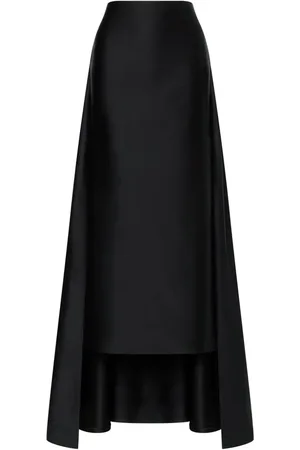 Serafini Layered satin maxi skirt