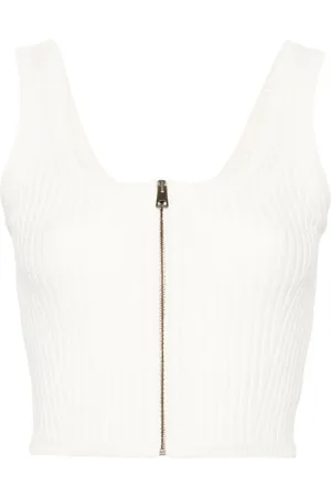 FORTE FORTE Ribbed-knit cropped top