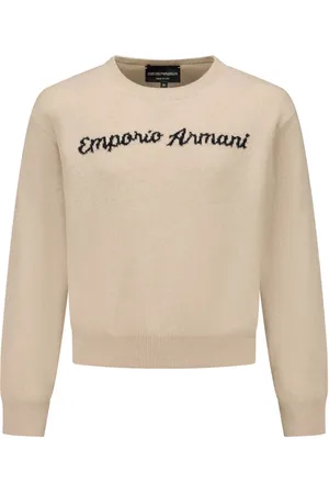Emporio Armani Intarsia-knit logo jumper