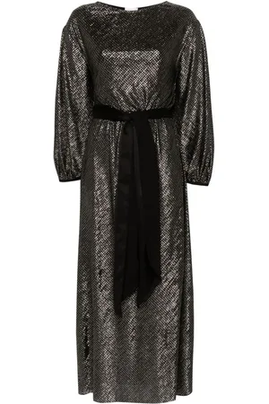 FORTE FORTE Houndstooth-pattern maxi dress