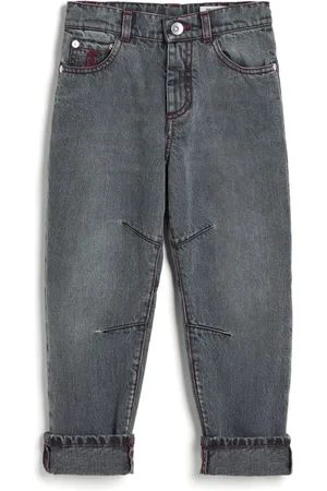 Brunello Cucinelli Contrast-stitching cotton pants