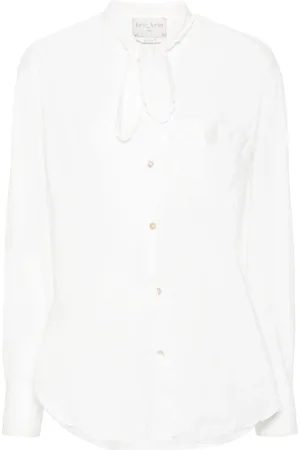 FORTE FORTE Pussy-bow cotton shirt