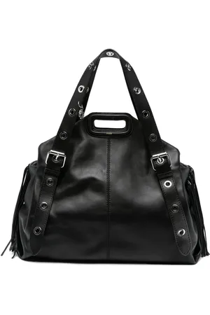 Maje Miss M XL leather shoulder bag
