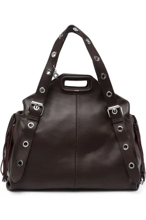 Maje Miss M XL leather shoulder bag