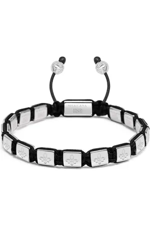 Nialaya Engraved beaded bracelet