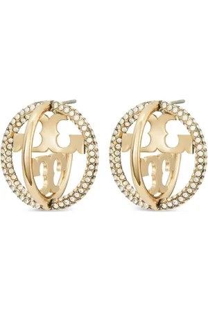 Tory Burch Miller Pave Multi hoop earrings