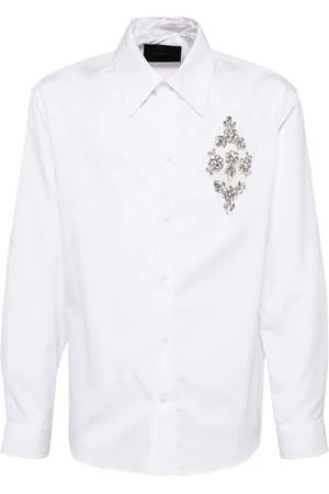 Simone Rocha Crystal-embellished poplin shirt