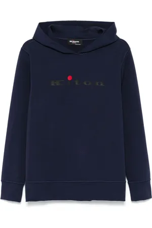 Kiton Rubberised-logo hoodie