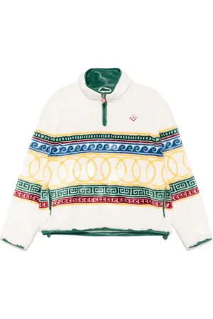 Casablanca Jacquard faux-fur sweater