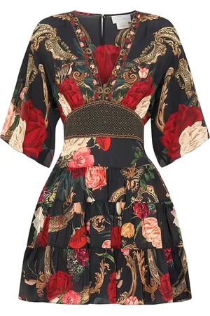 Camilla Tiered-skirt mini dress