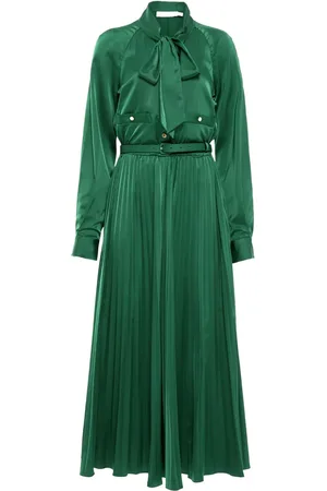 Self-Portrait Satin midi dress
