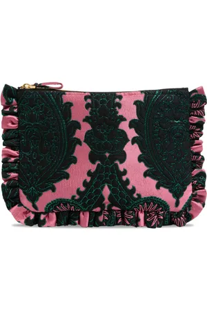 La DoubleJ Jacquard jeans clutch bag