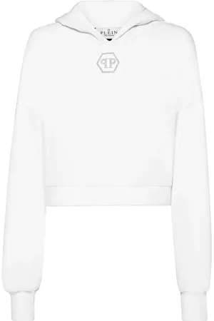 Philipp Plein Crystal-embellished cropped hoodie