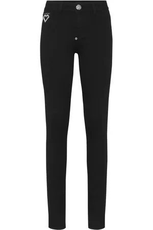 Philipp Plein Heart crystal-embellished skinny jeans