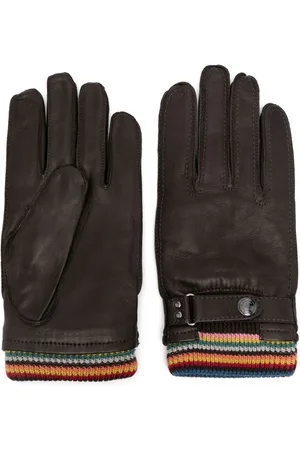 Paul Smith Big Stripe cuff gloves