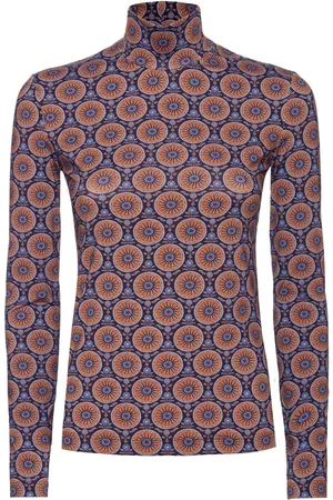 La DoubleJ Geometric-pattern turtleneck