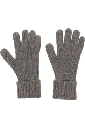 N.PEAL Cashmere ribbed gloves