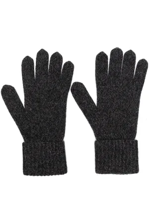 N.PEAL Cashmere ribbed gloves