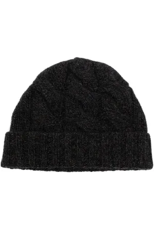N.PEAL Chunky cable beanie hat