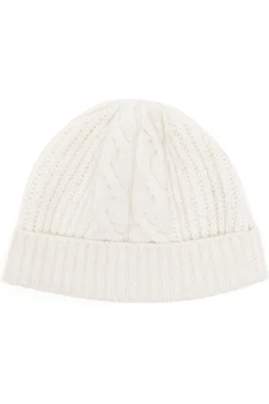 N.PEAL Cable ribbed beanie