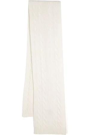 N.PEAL Cable Rib scarf