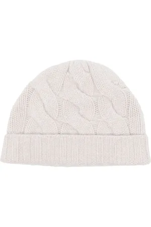 N.PEAL Chucky cable cashmere beanie