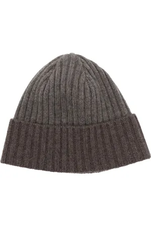N.PEAL Contrast cashmere beanie