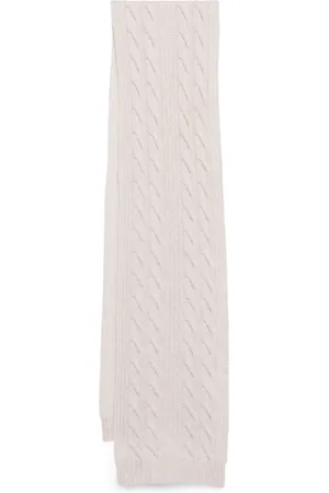 N.PEAL Cable Rib scarf