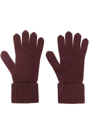 N.PEAL Cashmere ribbed gloves
