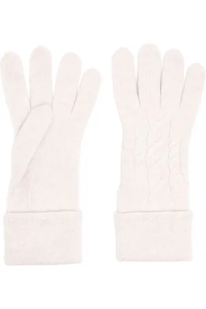N.PEAL Cable Cashmere Gloves