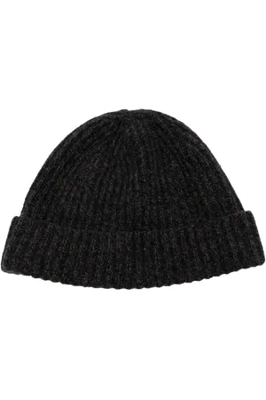 N.PEAL Ribbed beanie hat