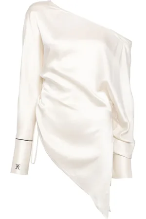 Kiki de Montparnasse Off-shoulder silk blouse