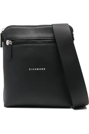 John Richmond Debossed-logo cross body bag