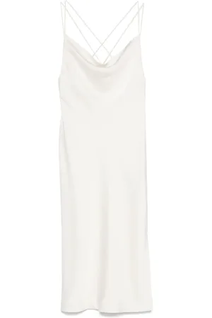 ROTATE Satin midi slip dress
