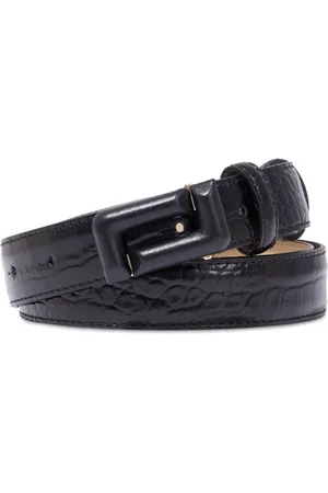 LANCEL Double L leather belt