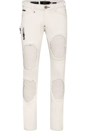 Philipp Plein Rock Star ribbed-panels skinny jeans