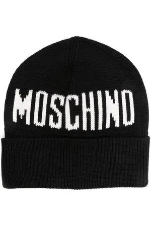 Moschino Intarsia-logo beanie hat