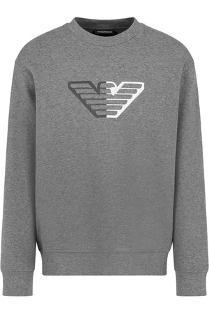 Emporio Armani Eagle-embossed double-jersey sweatshirt