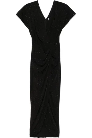 NISSA Crystal-embellished midi dress