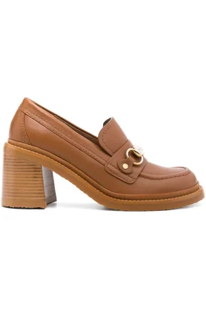 See by Chloé 80mm logo-plaque pumps