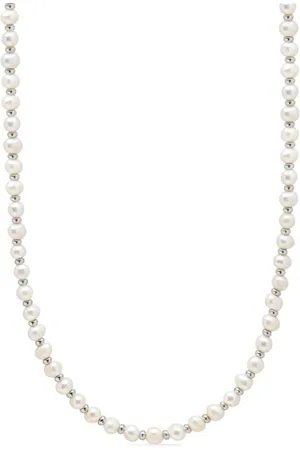 Nialaya Logo-plaque freshwater pearl necklace