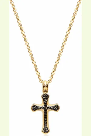 Nialaya Cross-pendant chain necklace