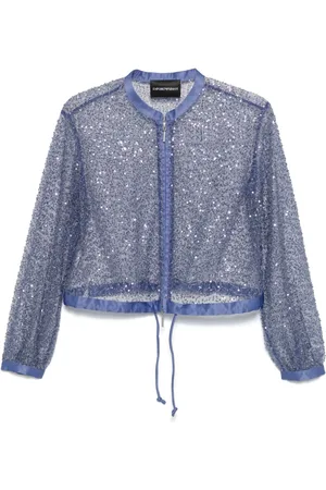 Emporio Armani Sequinned tulle bolero