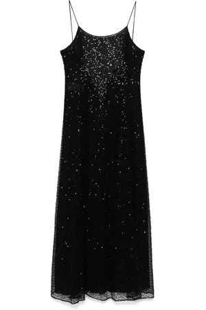 Emporio Armani Jet-embroidery sequin maxi dress