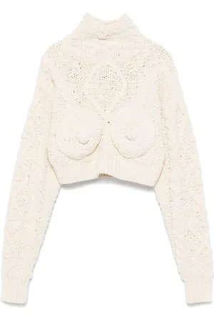 Jean Paul Gaultier Conical-bra detail cropped sweater