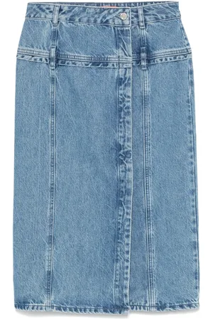 STINE GOYA Denim midi skirt